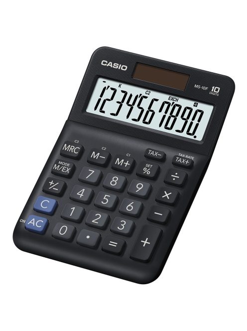 Számológép asztali 10 digit nagy, döntött kijelző Casio MS 10 F fekete