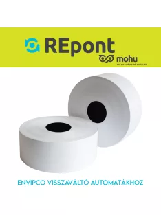   Hőpapír 57mm széles, 232fm hosszú, cséve 40mm, BPA mentes nyomatlan, ENVIPCO MOHU visszaváltó gépekhez