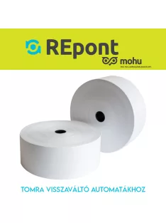   Hőpapír 58mm széles, 450fm hosszú, cséve 25mm, BPA mentes nyomatlan, TOMRA MOHU visszaváltó gépekhez