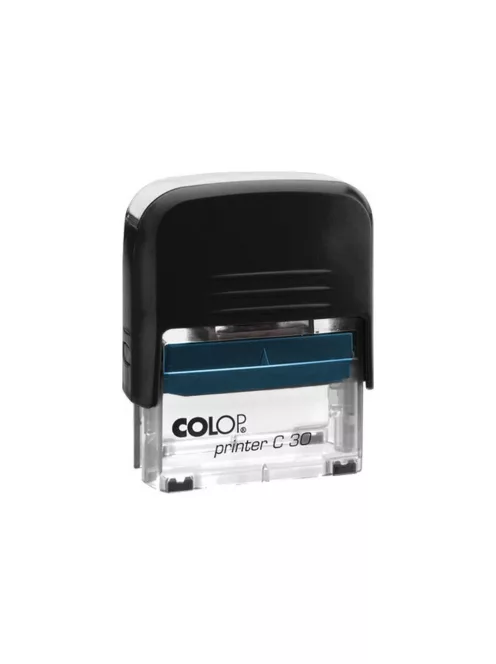 Bélyegző C30 Colop fekete átlátszó ház/kék párna