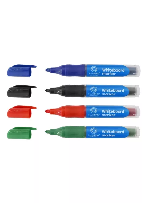 Táblamarker 3mm, kerek, cserélhető betétes, Bluering®, 4 klf. szín