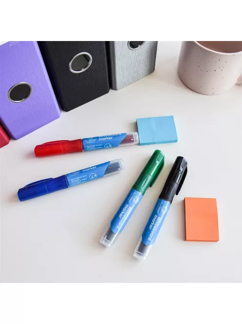 Táblamarker 3mm, kerek, cserélhető betétes, Bluering®, 4 klf. szín