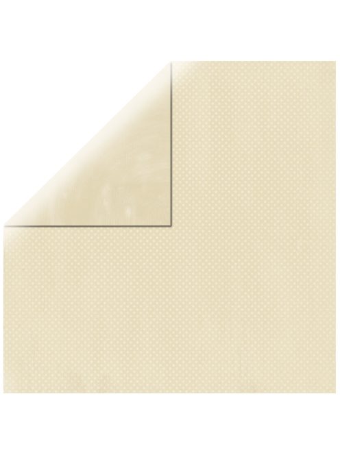 Scrapbookpapír Double Dot, elefántcsont, 30,5x30,5cm, 190g/m2