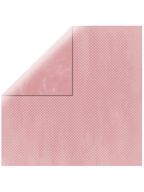 Scrapbookpapír Double Dot, babarózsaszín, 30,5x30,5cm, 190g/m2