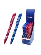 Golyóstoll nyomógombos 0,7mm Vinson Graphic F12 vegyes test displ 24 db/display