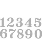Vágósablon: Small Numbers, 0,8-1,9cm, 10 db