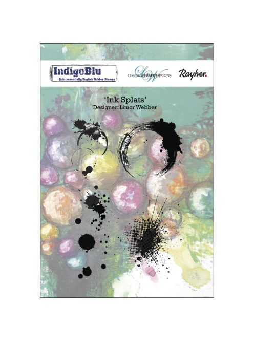 IndigoBlu bélyegző: Ink Splats, 120x85mm