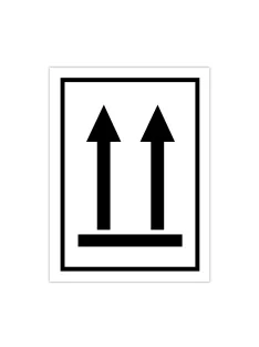   Információs címke, papír Csomag helyzete fölfelé 7,5cmx10cm 300db/tekercs