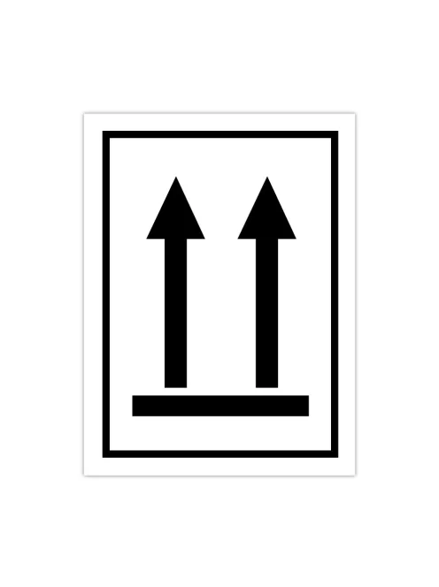 Információs címke, papír Csomag helyzete fölfelé 7,5cmx10cm 300db/tekercs