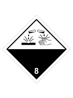   Információs címke, papír Maró anyagok 10cmx10cm 300db/tekercs
