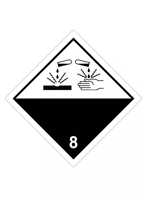 Információs címke, papír Maró anyagok 10cmx10cm 300db/tekercs