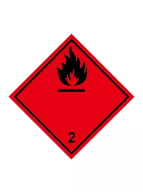 Információs címke, papír Gyúlékony gázok 2.1 10cmx10cm 300db/tekercs