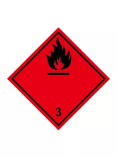   Információs címke, papír Gyúlékony gázok 3.1 10cmx10cm 300db/tekercs