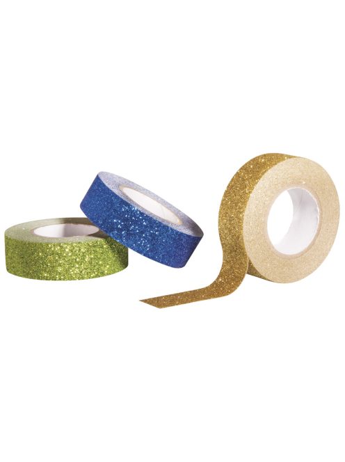 Csillámos ragasztószalag, arany, 15mm, 5m