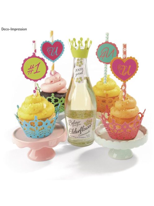 Sizzix Thinlits Set: Cupcake Wrappers, 3,81:17,46cm 7 db
