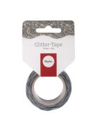 Glitter Tape Wave, ezüst, 15mm, /tekercs 5m