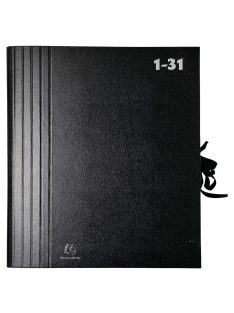   Előrendező 1-31 karton számozott tasakos Exacompta 61650B fekete