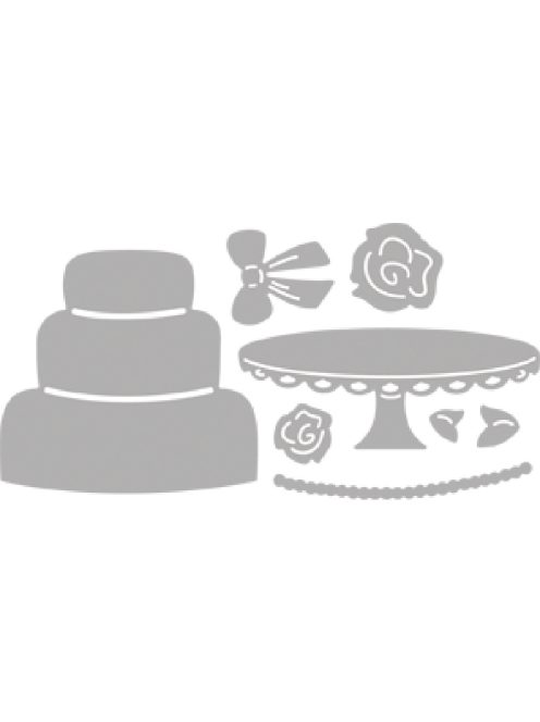 Vágósablon: Wedding Cake, 5,9x7cm, 8 db