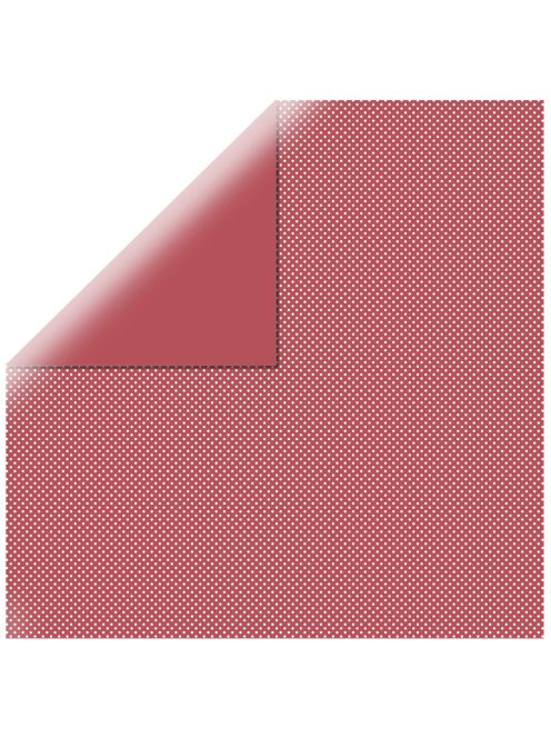 Scrapbookpapír, pöttyös, klasszikus piros, 30,5x30,5cm, 190g/m2