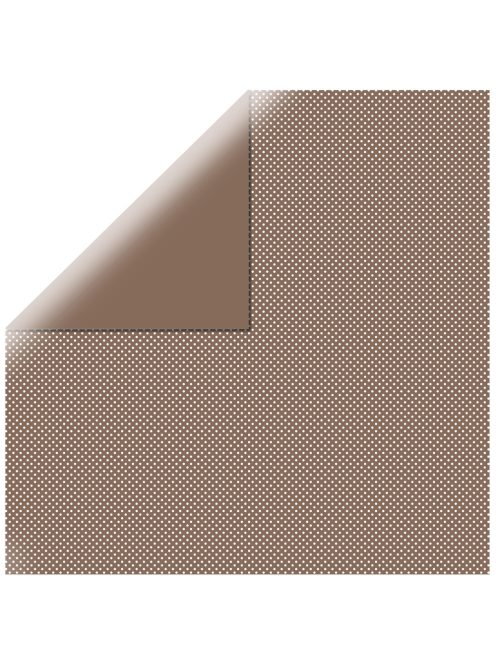 Scrapbookpapír, pöttyös, csokibarna, 30,5x30,5cm, 190g/m2