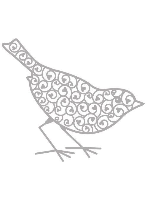 Finommintás vágósablon: madár, 9,6x6,5 cm, 1 db