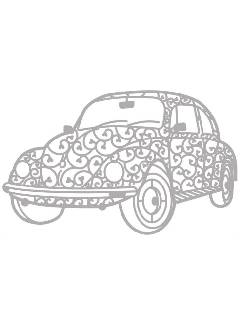 Finommintás vágósablon: vintage autó, 11,2x6,1 cm, 1 db