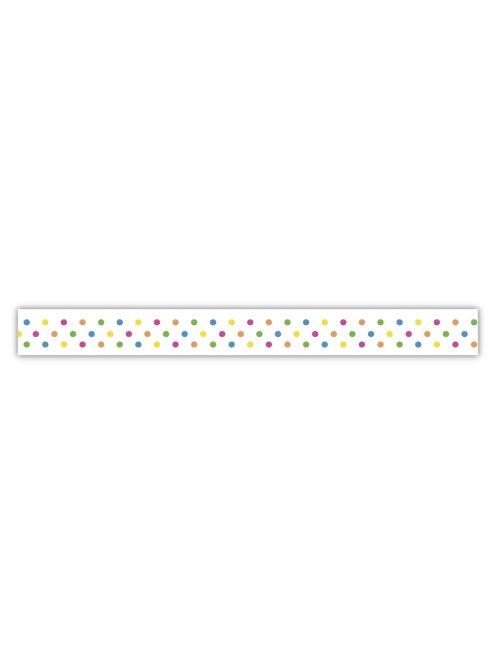 Washi Tape mintás öntapadó ragasztószalag Konfetti, 15mm, 15m