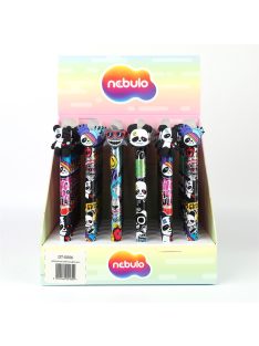   Zseléstoll radírozható, nyomógombos, panda, 36 db/display Nebulo