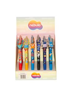   Zseléstoll radírozható, nyomógombos, űrlények 36 db/display Nebulo