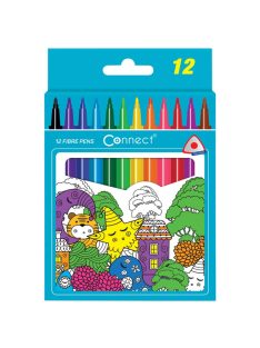   Rostirón, filctoll készlet, Connect háromszög testű, 12 klf. Szín