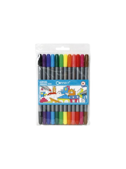 Rostirón, filctoll készlet, Connect DUO kétvégű 12 klf. Szín