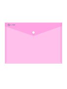 Irattartó tasak A4, PP patentos Bluering® transzparens pink