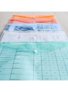Irattartó tasak A4, PP patentos Bluering® transzparens pink