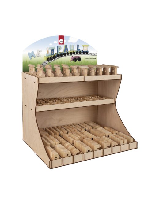 Display: Vonat és fabetűk