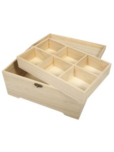 Fadoboz betéttel, 2-részes, 28x18x13,5 cm, 6 fakkos