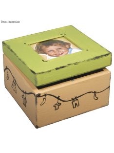 Fadoboz fotótetővel, 12x12x8,2cm