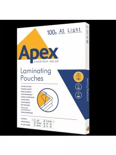 Lamináló fólia A3, 80 mic. 100 db/doboz, Apex Light