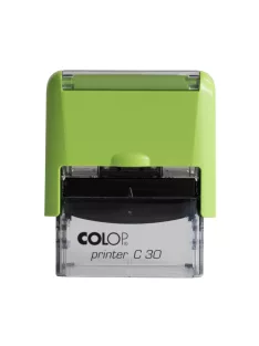 Bélyegző C30 Colop zöld átlátszó ház/kék párna