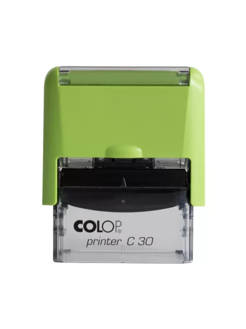 Bélyegző C30 Colop zöld átlátszó ház/kék párna