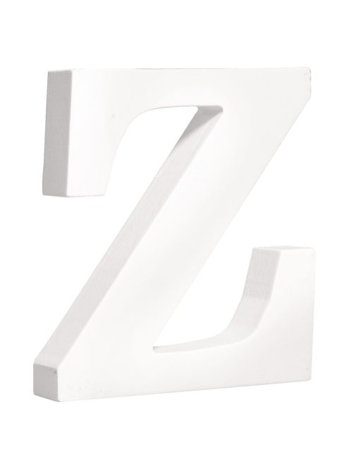 MDF betű Z, fehér, 11cm, 2 cm vastag