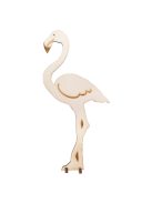 Flamingó fából, felállítható, 8,6x18cm, a motívum egyoldalas, 1 db