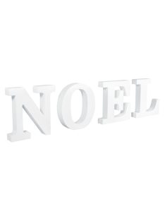   Betűk (felirat) MDF-ből "NOEL", fehér, 44,5x2x11 cm, PVC-Box 1 db
