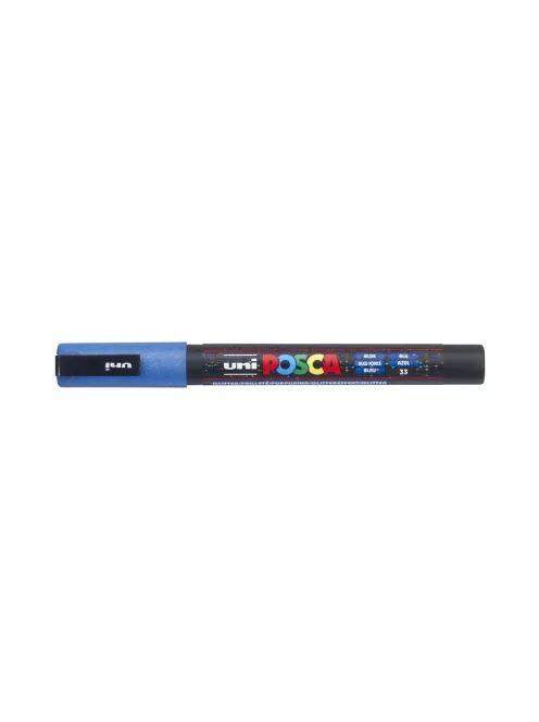 Dekormarker 0,9-1,3mm, Uni-Posca PC-3ML csillámló kék