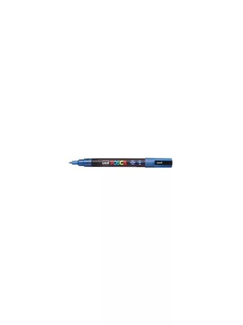 Dekormarker 0,9-1,3mm, Uni-Posca PC-3ML csillámló kék