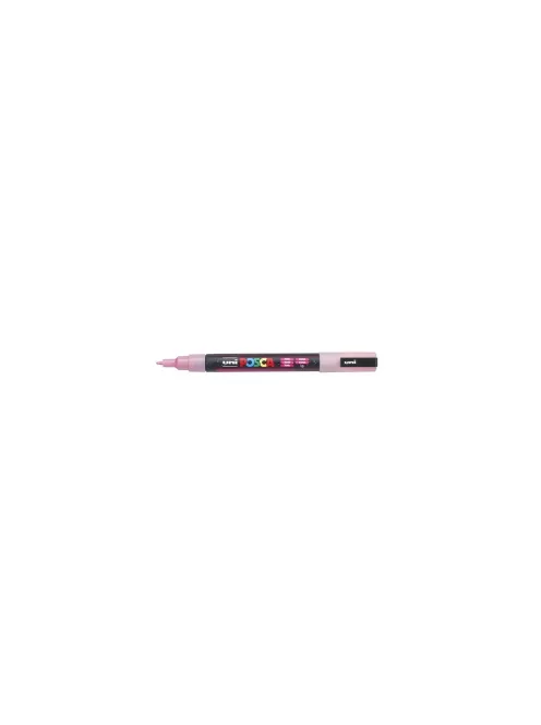 Dekormarker 0,9-1,3mm, Uni-Posca PC-3ML csillámló rózsaszín