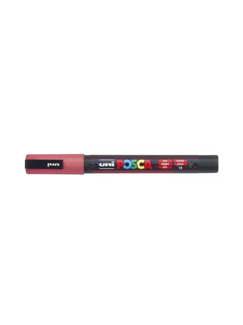 Dekormarker 0,9-1,3mm, Uni-Posca PC-3ML csillámló piros