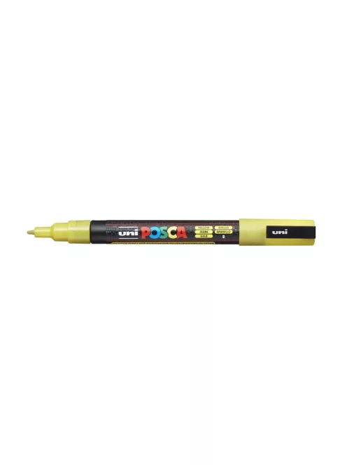 Dekormarker 0,9-1,3mm, Uni-Posca PC-3ML csillámló sárga