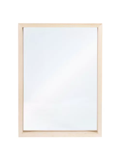 Álló fakeret dupla akrillappal, natúr, 16x22x3,5cm