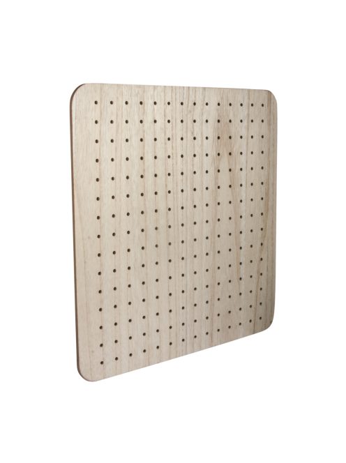 Peg Board (lyuktábla), MDF, natúr, 40x40x2,5cm, akasztóval