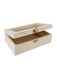 Fadoboz rázótetővel, natúr, 20x12,5x6,5cm